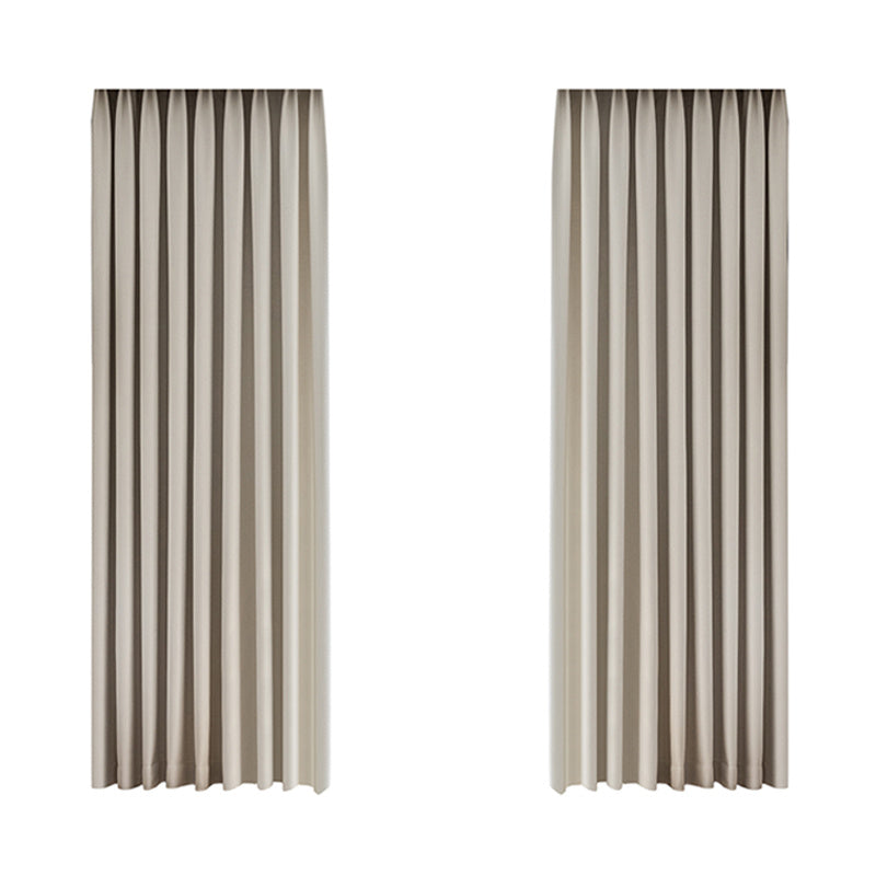 Living Room Bedroom Wheat Grain Solid Color Curtains